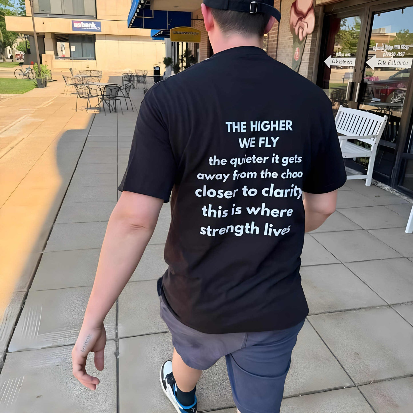 The "Higher We Fly" T shirt